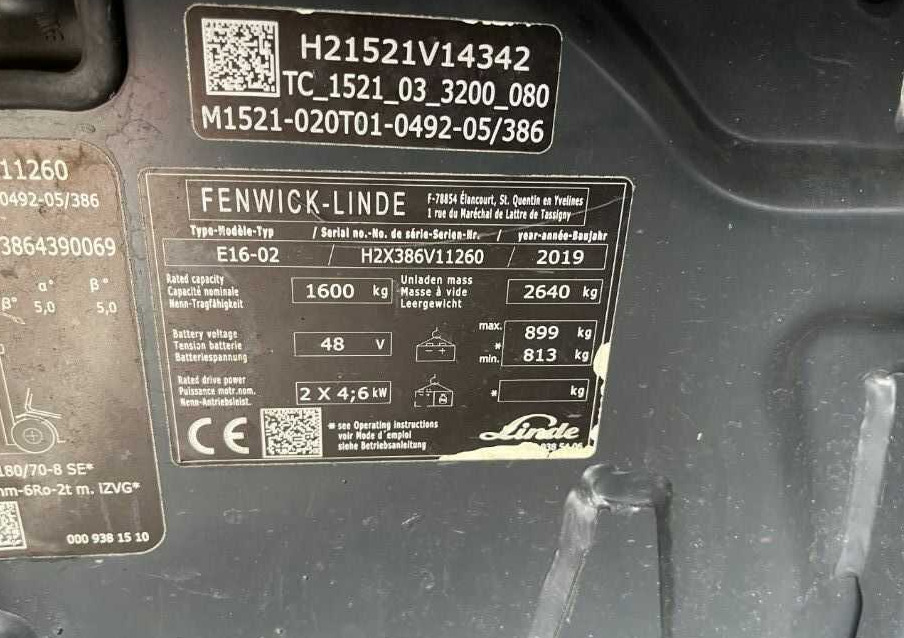 Linde E16-02 - Carretilla elevadora eléctrica: foto 4 Linde E16-02 - Carretilla elevadora eléctrica: foto 4