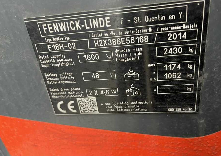 Linde E16H-02 - Carretilla elevadora eléctrica: foto 1 Linde E16H-02 - Carretilla elevadora eléctrica: foto 1