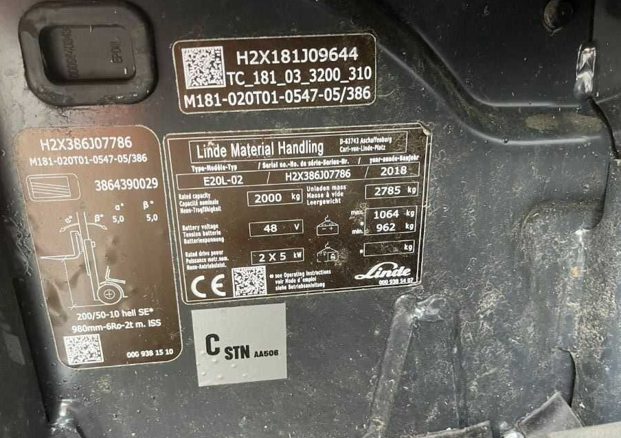 Linde E20L-02 - Carretilla elevadora eléctrica: foto 4 Linde E20L-02 - Carretilla elevadora eléctrica: foto 4