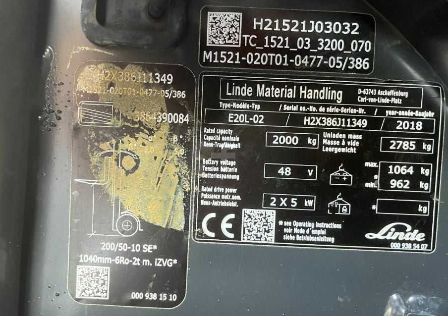 Linde E20L-02 - Carretilla elevadora eléctrica: foto 4 Linde E20L-02 - Carretilla elevadora eléctrica: foto 4