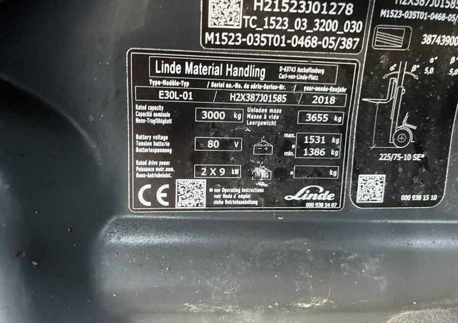 Linde E30L-01 - Carretilla elevadora eléctrica: foto 4 Linde E30L-01 - Carretilla elevadora eléctrica: foto 4