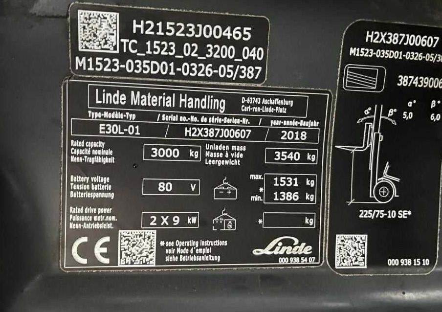 Linde E30L-01 - Carretilla elevadora eléctrica: foto 5 Linde E30L-01 - Carretilla elevadora eléctrica: foto 5