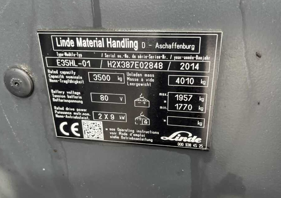 Linde E35HL-01 - Carretilla elevadora eléctrica: foto 4 Linde E35HL-01 - Carretilla elevadora eléctrica: foto 4