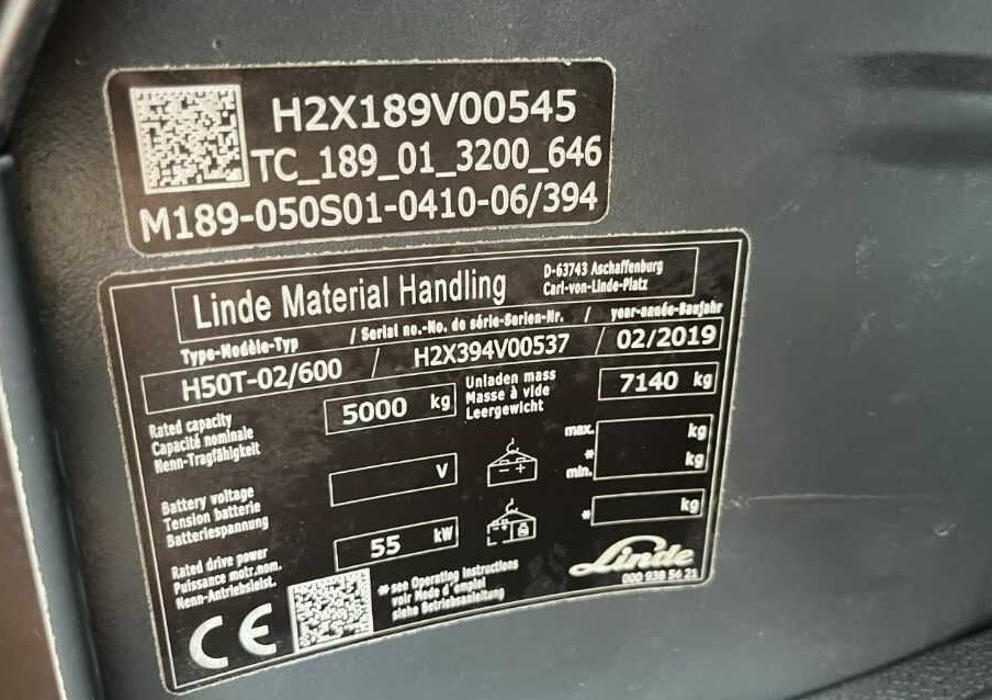 Linde H50T-02/600 - Carretilla elevadora de gas: foto 4 Linde H50T-02/600 - Carretilla elevadora de gas: foto 4