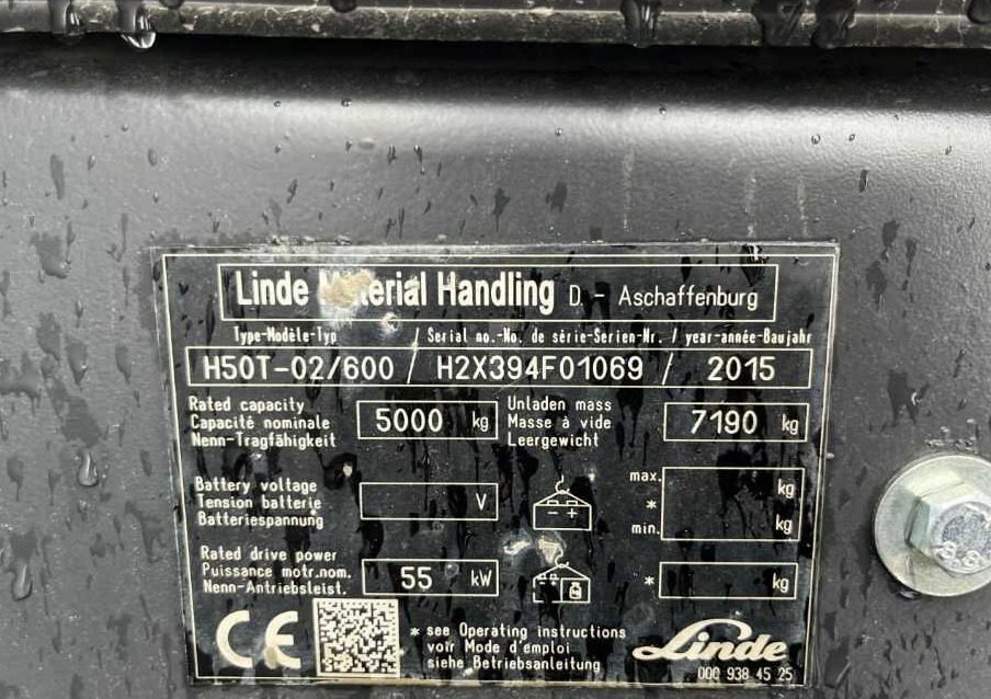 Linde H50T-02/600 - Carretilla elevadora de gas: foto 2 Linde H50T-02/600 - Carretilla elevadora de gas: foto 2
