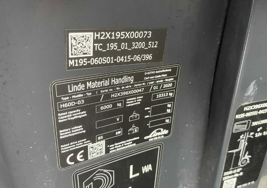 Linde H60D-03 - Carretilla elevadora diésel: foto 4 Linde H60D-03 - Carretilla elevadora diésel: foto 4