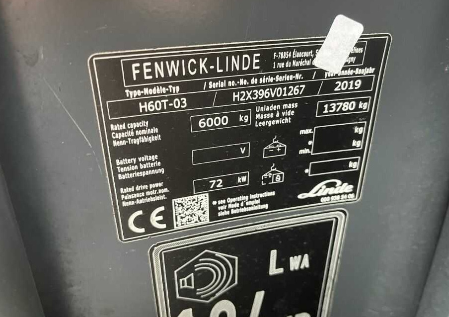 Linde H60T-03 - Carretilla elevadora de gas: foto 4 Linde H60T-03 - Carretilla elevadora de gas: foto 4