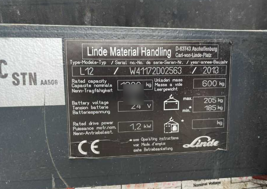 Linde L12i - Apilador: foto 4 Linde L12i - Apilador: foto 4