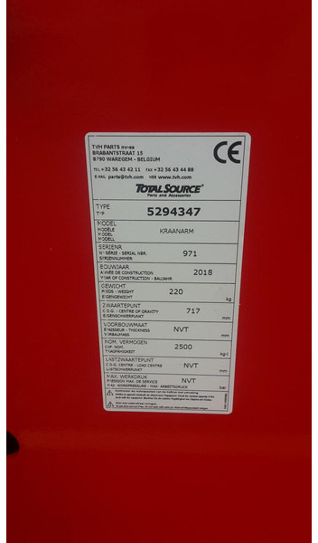 Hijsarm - Implemento para Equipo de manutención: foto 4 Hijsarm - Implemento para Equipo de manutención: foto 4