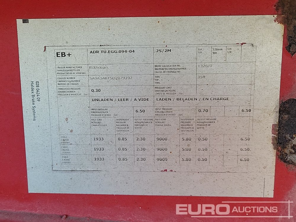 Semirremolque volquete 2013 Rothdean Tri Axle Bulk Tipping Trailer: foto 37