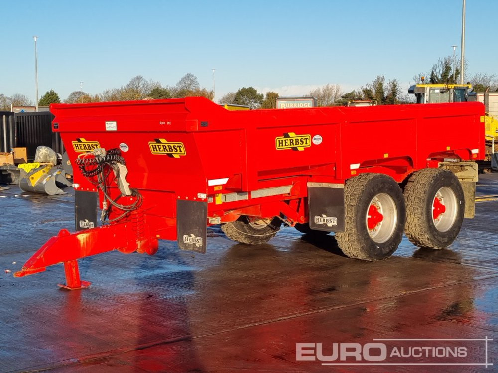 2024 Herbst Twin Axle Sprung Draw Bar 14 Ton Dump Trailer, Air Brakes, Hydraulic Tailgate - Remolque agrícola: foto 1 2024 Herbst Twin Axle Sprung Draw Bar 14 Ton Dump Trailer, Air Brakes, Hydraulic Tailgate - Remolque agrícola: foto 1