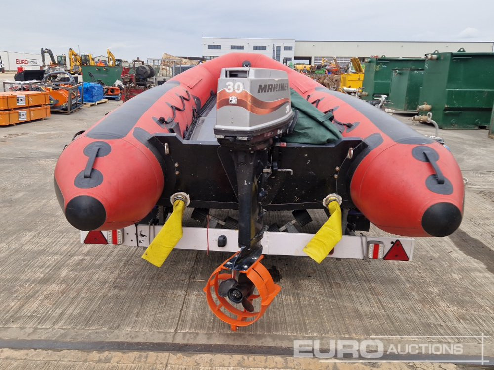 Eurocraft Inflaitable Speed Boat, Mariner Outboard Motor, Single Axle Trailer - Otros maquinaria: foto 4 Eurocraft Inflaitable Speed Boat, Mariner Outboard Motor, Single Axle Trailer - Otros maquinaria: foto 4