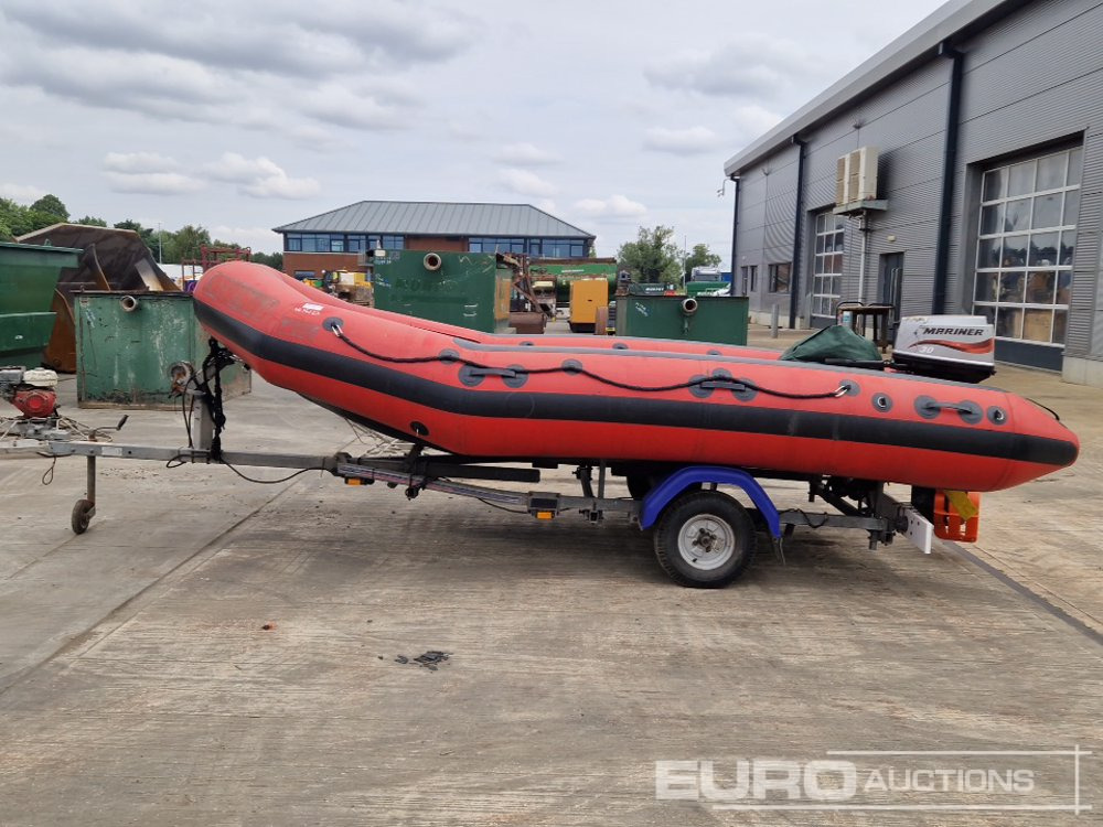 Eurocraft Inflaitable Speed Boat, Mariner Outboard Motor, Single Axle Trailer - Otros maquinaria: foto 2 Eurocraft Inflaitable Speed Boat, Mariner Outboard Motor, Single Axle Trailer - Otros maquinaria: foto 2