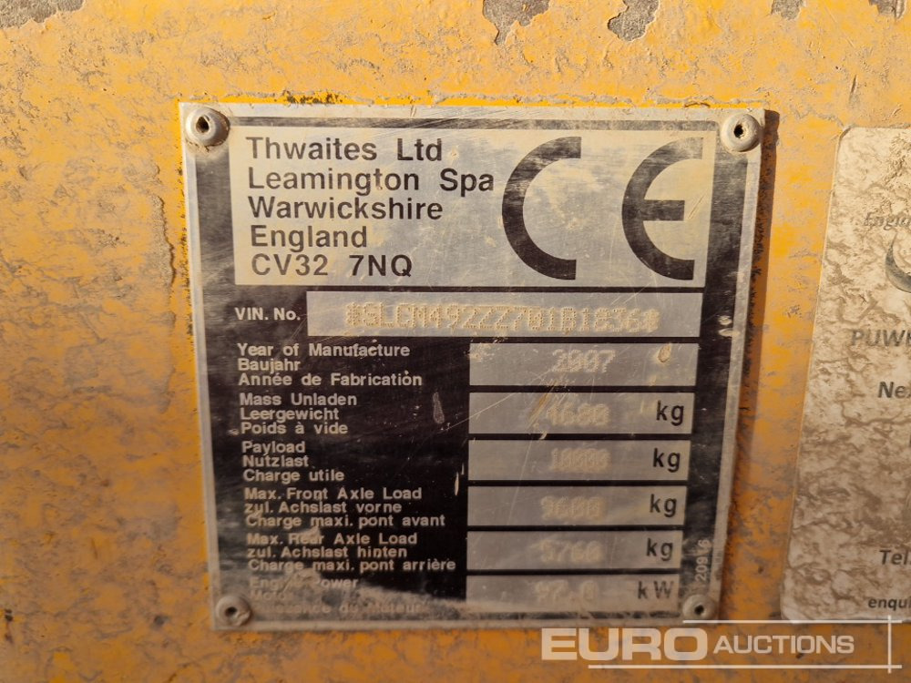 Minidumper Thwaites 10 Ton: foto 39 Minidumper Thwaites 10 Ton: foto 39