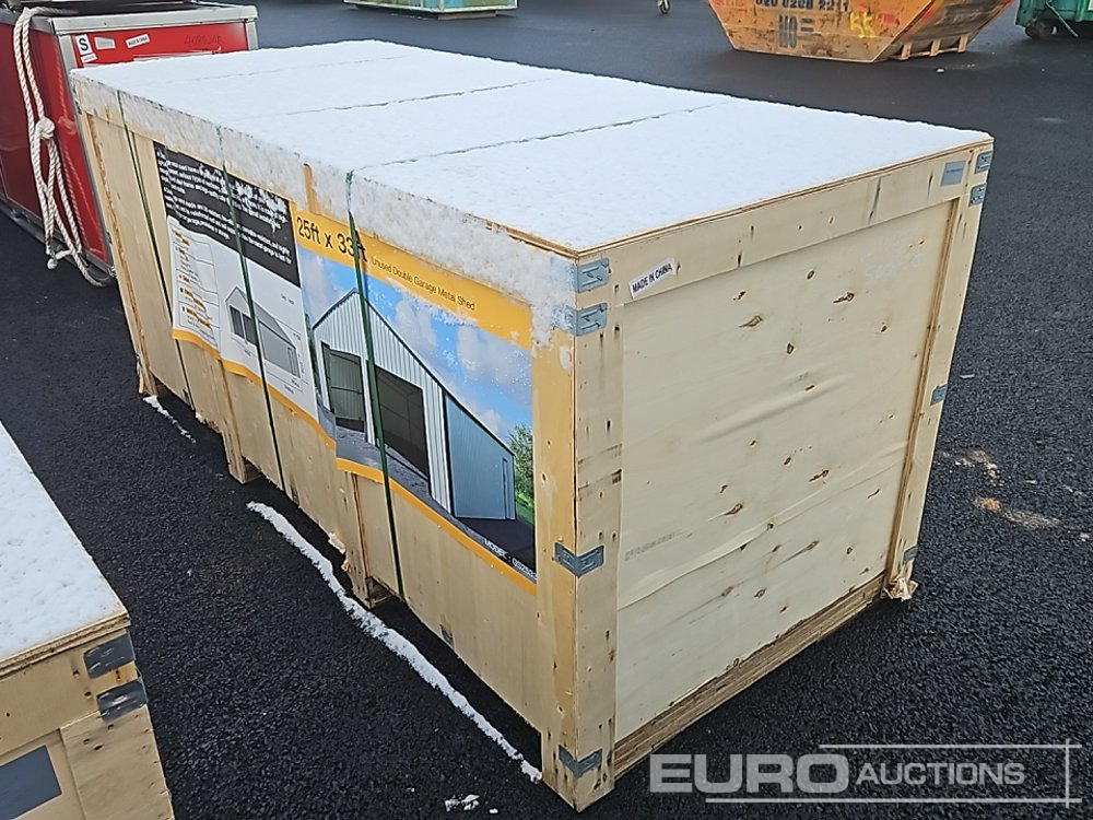 Unused 2025 25' x 33' Double Garage Metal Shed (Cannot Be Reconsigned) - Contenedor marítimo: foto 2 Unused 2025 25' x 33' Double Garage Metal Shed (Cannot Be Reconsigned) - Contenedor marítimo: foto 2