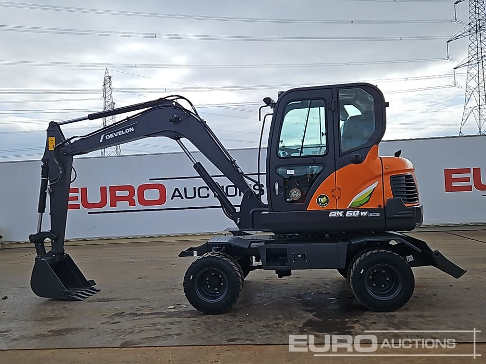 Unused 2025 Develon DX60WN ECO-1 - Excavadora de ruedas: foto 2 Unused 2025 Develon DX60WN ECO-1 - Excavadora de ruedas: foto 2