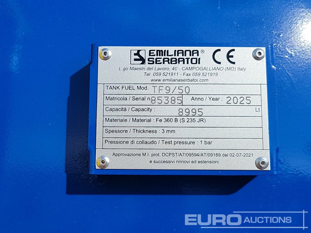 Tanque de almacenamiento Unused 2025 Emiliana Serbatoi TF9/50: foto 24