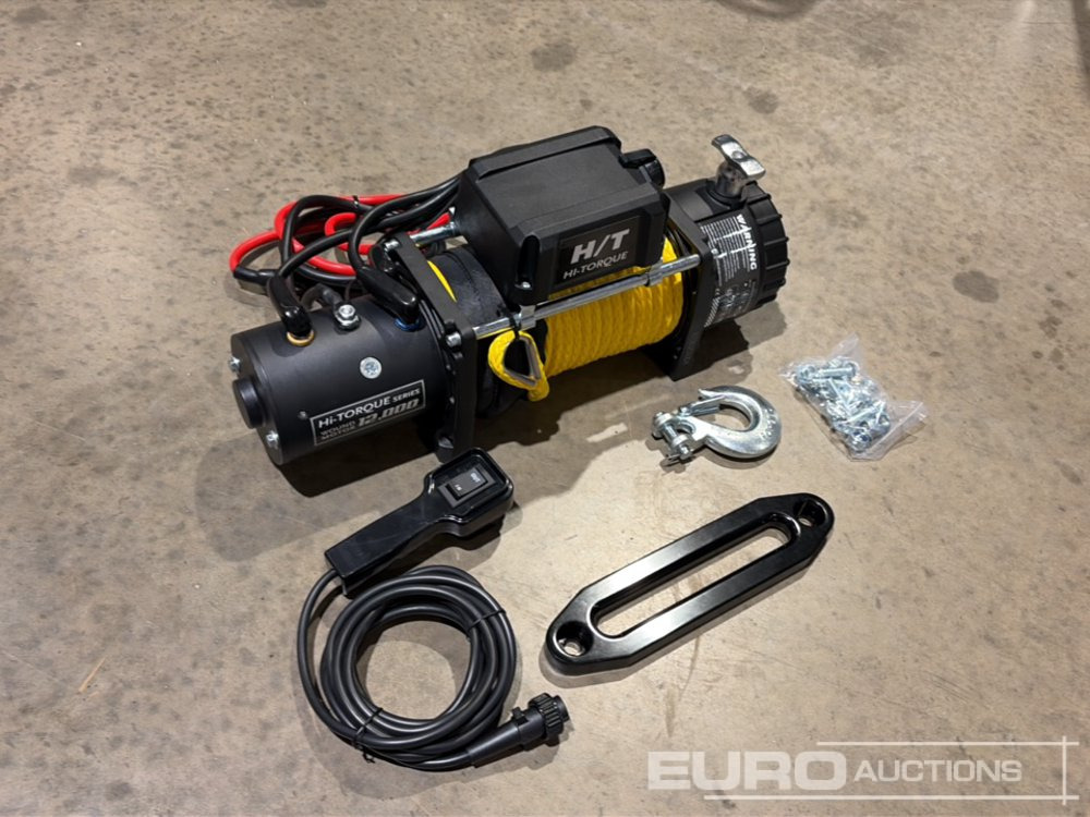 Unused 2025 Hi-Torque HT12000 Electric Winch with Synthetic Rope, 12,000lb line pull, 3/8" x 85' Rope - Cabrestante: foto 1 Unused 2025 Hi-Torque HT12000 Electric Winch with Synthetic Rope, 12,000lb line pull, 3/8" x 85' Rope - Cabrestante: foto 1