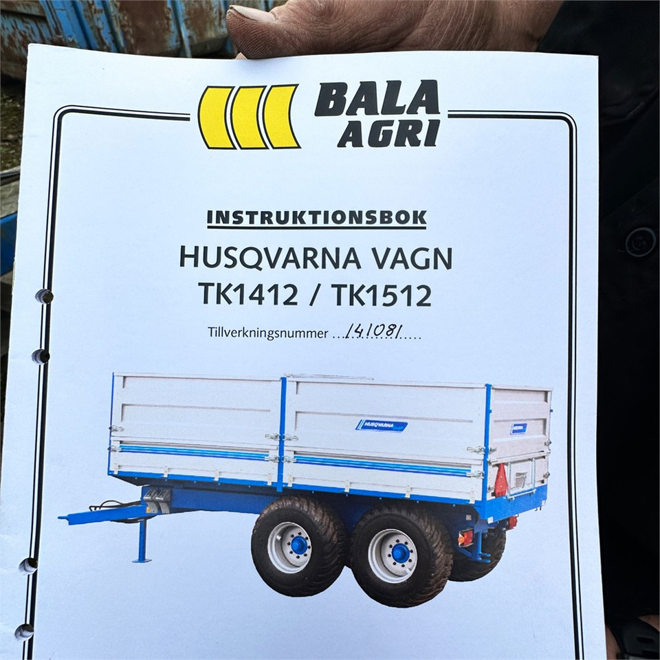 Remolque agrícola Bala Agri Husqvana vogn TK1512: foto 19