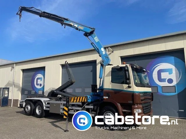 DAF CF 85.340 6X2 Euro 3 - Haakarm containersystem - Hooklift - Abrollkipper - Year 2004 - HMF 1680-K2 Crane - Grua - Ladekran - Autolaadkraan - Camión multibasculante, Camión grúa: foto 1 DAF CF 85.340 6X2 Euro 3 - Haakarm containersystem - Hooklift - Abrollkipper - Year 2004 - HMF 1680-K2 Crane - Grua - Ladekran - Autolaadkraan - Camión multibasculante, Camión grúa: foto 1