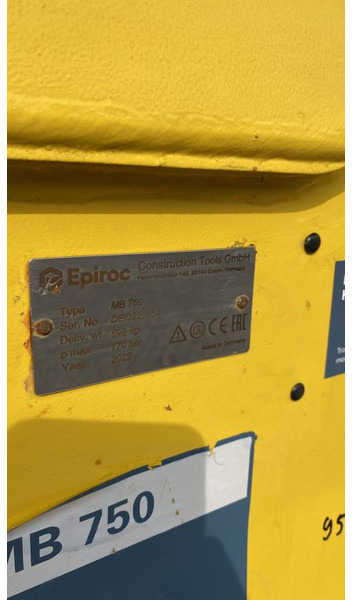 Epiroc MB750 - Martillo hidráulico para Maquinaria de construcción: foto 5 Epiroc MB750 - Martillo hidráulico para Maquinaria de construcción: foto 5