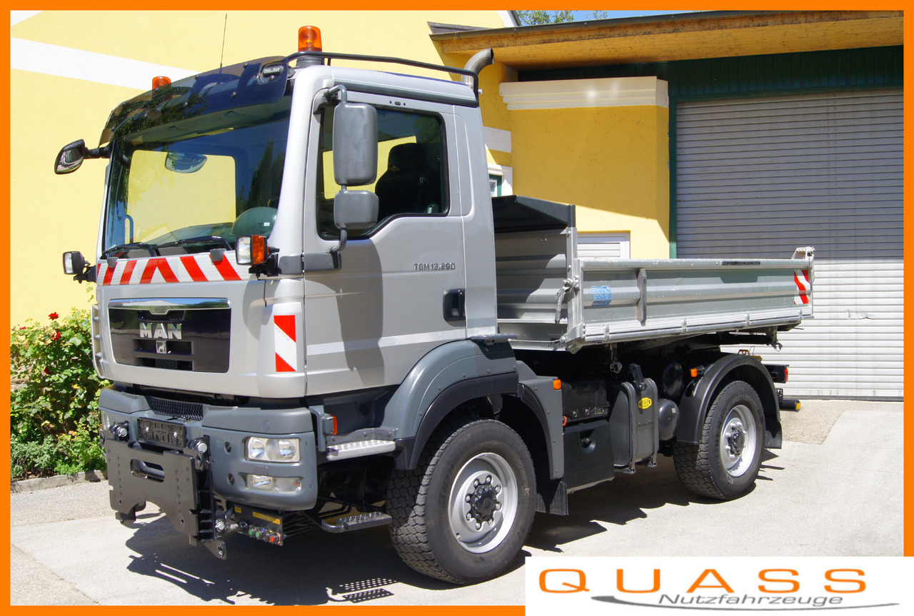 MAN TGM 13.290/4x4/TÜV/Euro 5/einzelbereift/Winterdienst/MEILLER - Camión volquete: foto 1 MAN TGM 13.290/4x4/TÜV/Euro 5/einzelbereift/Winterdienst/MEILLER - Camión volquete: foto 1