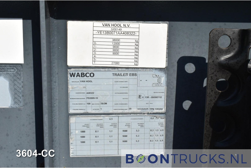 Semirremolque portacontenedore/ Intercambiable Van Hool 3B0071 € 11500 STACK PRICE | 20-30ft * ADR: FL, AT, OX * 3840 KG * LIFT AXLE: foto 14