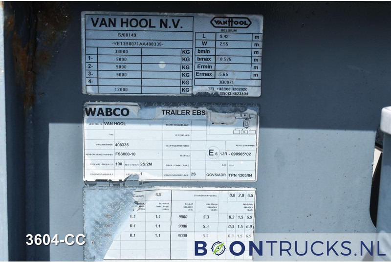 Semirremolque portacontenedore/ Intercambiable Van Hool 3B0071 € 11500 STACK PRICE | 20-30ft * ADR: FL, AT, OX * 3840 KG * LIFT AXLE: foto 20