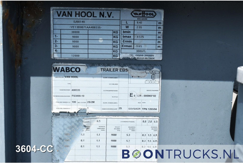 Semirremolque portacontenedore/ Intercambiable Van Hool 3B0071 € 11500 STACK PRICE | 20-30ft * ADR: FL, AT, OX * 3840 KG * LIFT AXLE: foto 8