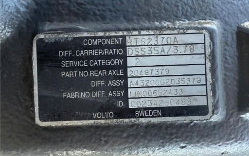 VOLVO DIFFERENTIAL GROUPS VSP-20701332, 20487379 - Diferencial para Camión: foto 4 VOLVO DIFFERENTIAL GROUPS VSP-20701332, 20487379 - Diferencial para Camión: foto 4