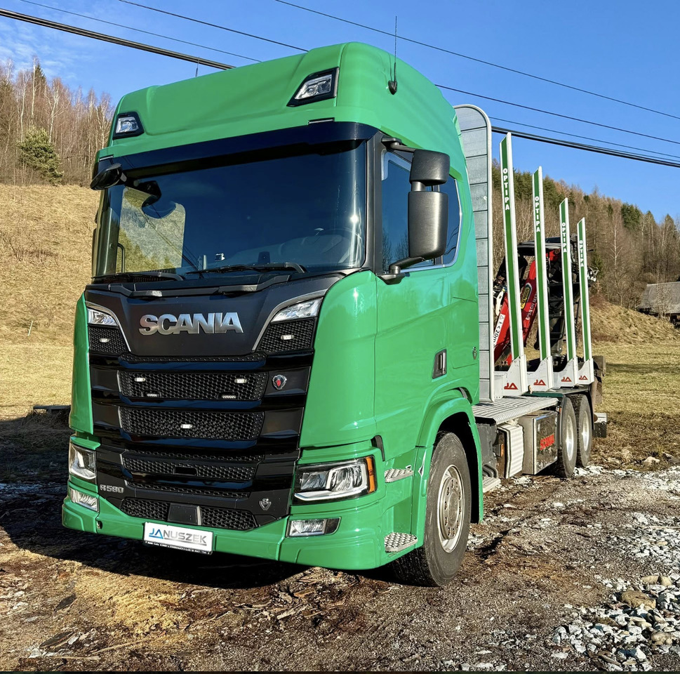 SCANIA R580 - Camión forestal, Camión grúa: foto 1 SCANIA R580 - Camión forestal, Camión grúa: foto 1