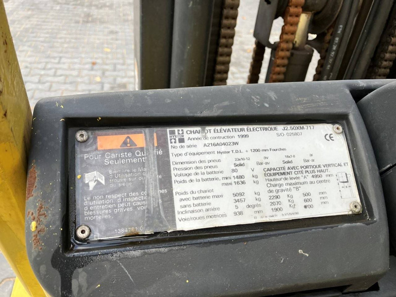 Carretilla elevadora eléctrica Hyster J2.50XM: foto 10