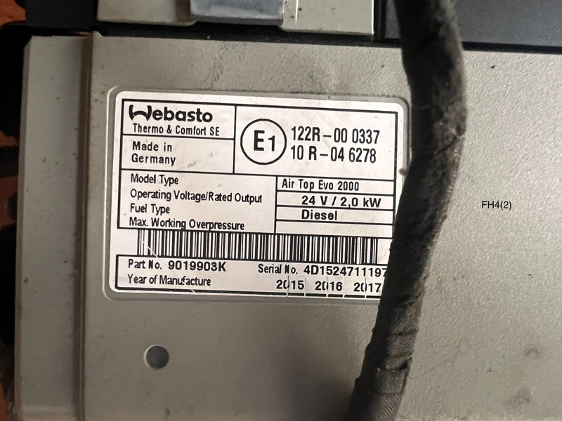Webasto Air Top Evo 2000 - Calefacción/ Ventilación: foto 5 Webasto Air Top Evo 2000 - Calefacción/ Ventilación: foto 5