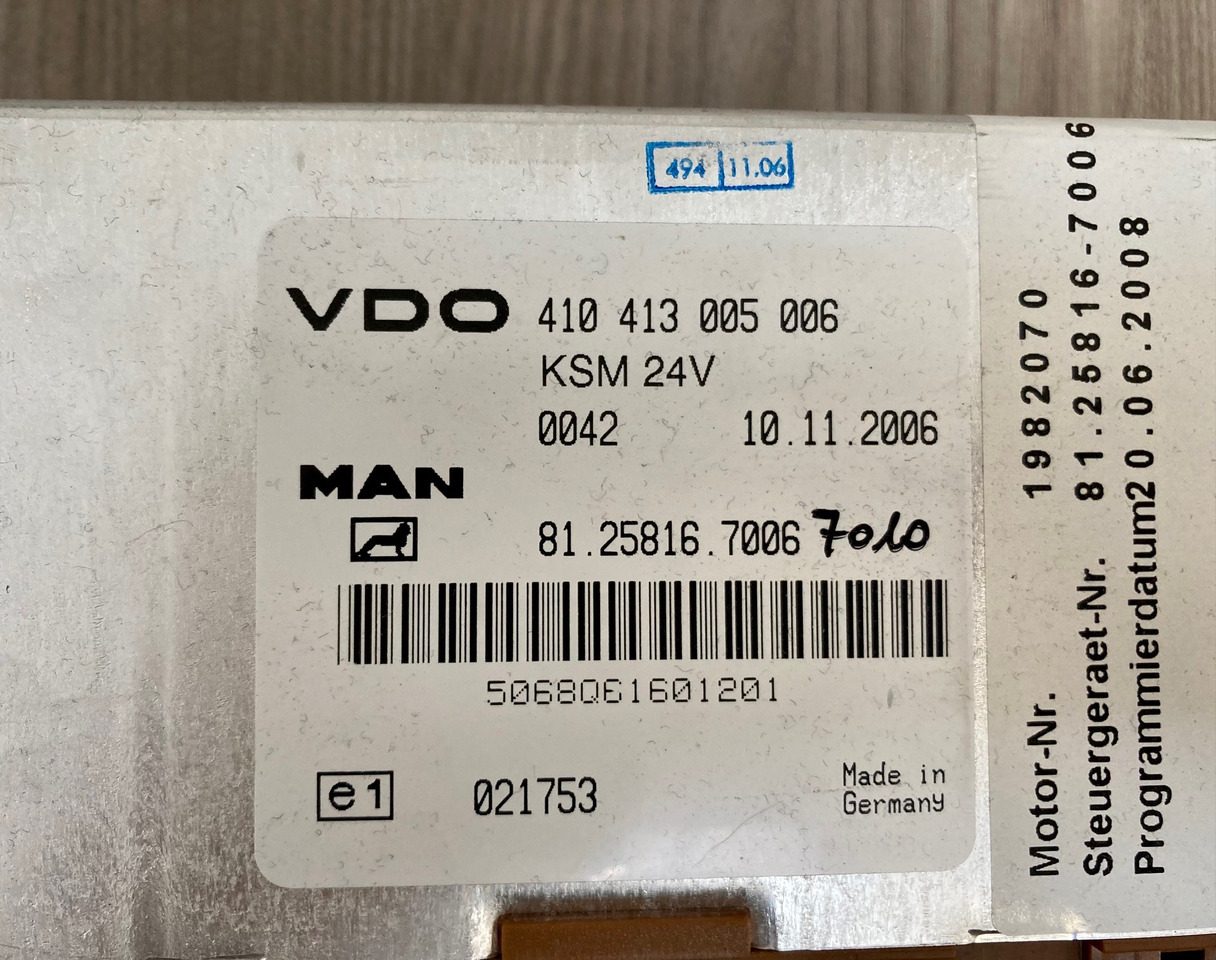 CENTRALINA KSM - MAN 81258167006 / 81258167010 - VDO 410 413 005 006 - Unidad de control: foto 3 CENTRALINA KSM - MAN 81258167006 / 81258167010 - VDO 410 413 005 006 - Unidad de control: foto 3