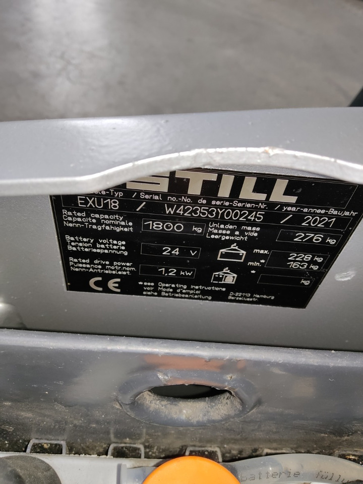 Still EXU18/BATT.NEU - Transpaleta: foto 5 Still EXU18/BATT.NEU - Transpaleta: foto 5