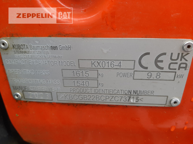 Miniexcavadora Kubota KX016-4: foto 21