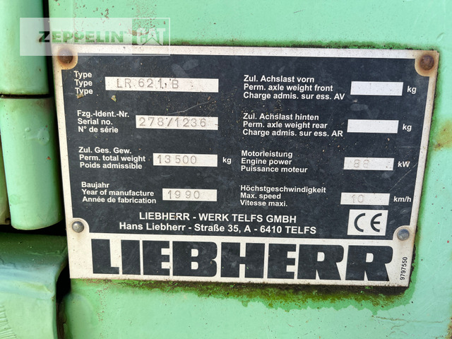 Liebherr LR621B - Cargadora de cadenas: foto 2 Liebherr LR621B - Cargadora de cadenas: foto 2